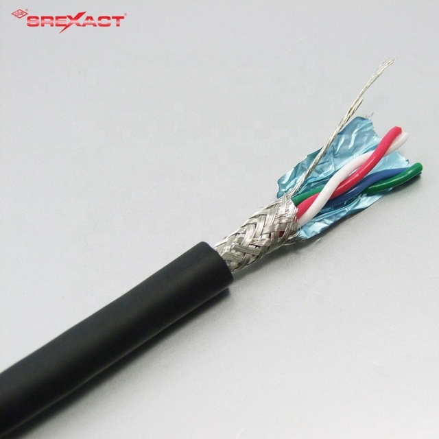 XLPE Two Pair 120 Ohm Light Control DMX 512 Cable with PVC Jacket and Braid Shielding Coiled Packaging