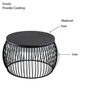 Table cylindrique en marbre de fer polyvalent de haute qualité conception minimaliste robuste pour les espaces de bureau à domicile modernes le plus grand Diwali - Product Image 4