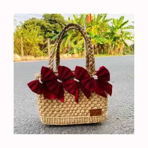 Bolso de mano de gran calidad para mujer, nuevo diseño, moda, algas marinas, color natural, de Vietnam