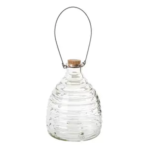 Glass Beehive Shaped Wasp Trap with Handle and Cork