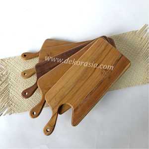 Tabla de cortar de madera de teca antigua de 14 pulgadas con diseño personalizado Tabla de cortar de verduras de estilo vintage en embalaje de cartón - Product Image 2