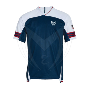Camiseta de Rugby de Alta Calidad y Duradera de Spandex/Algodón para Hombre, Transpirable, Tallas Grandes, Anti-UV, Secado Rápido, Antibacteriana, MOQ Bajo, Fútbol - Product Image 3