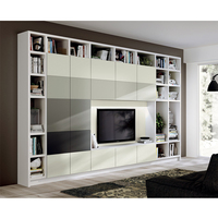 Meuble TV mural classique Morgan de Kejahome, en bois, luxueux et moderne, avec table basse