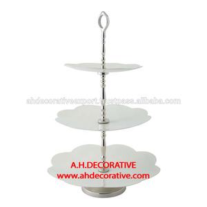 Support à gâteau en métal à 2 niveaux, table de mariage, dessus décoratif en métal, nouvelle conception de support à gâteau pour la décoration - Product Image 2