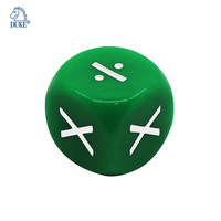 Symbole mathématique ou variété image personnalisée 16mm coin rond dés de jeu d'éducation