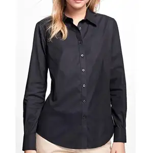 새로운 디자인 고품질 정장 블랙 캐주얼 셔츠 여성 방글라데시