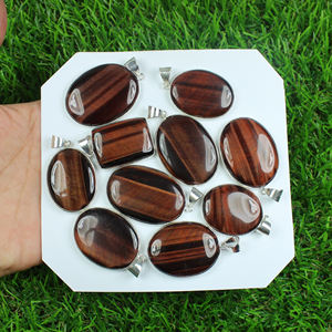 Beautiful Natural Iron <b>Tiger</b> <b>Eye</b> Pendant <b>Necklace</b> Silver Plated Pendant Lot Jewelry <b>Necklace</b> - Product Image 1