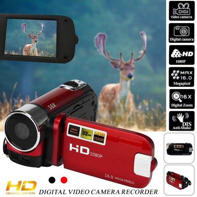 HD720p 16mp Digital Video Camera with 2.4'' TFF Display and 16x Digital Zoom Video Camcorder