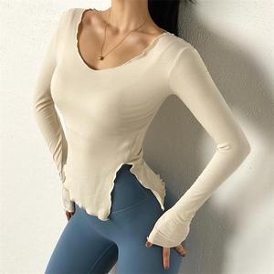 Ropa Deportiva ajustada para mujer, top deportivo de secado rápido, camiseta de manga larga para correr, ropa elástica de yoga para exteriores - Product Image 4