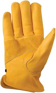 Guantes de trabajo de cuero de vaca para hombre, manoplas de muñeca ajustables, resistentes a perforaciones y cortes, material de cuero de alta calidad, protección de mano - Product Image 2