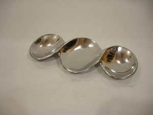 Plateau de service en métal moderne de luxe, nickelé, gravé, aspect bonbon, pour la décoration de la maison et l'utilisation en cuisine - Product Image 5