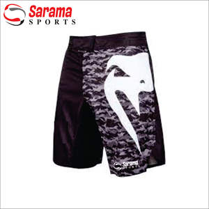 กางเกงขาสั้น MMA แบบสั่งทำสีขาวและสีเหลือง - Product Image 4