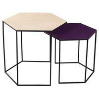 DESIGN UNIQUE ensemble de 3 TABLE basse en marbre/TABLE basse de bureau/TABLE à ongles TABLE de haute qualité