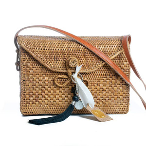 Bolso de mano de ratán de estilo bohemio, bolsa de mano de ratán, sobre artesanal, venta al por mayor - Product Image 1