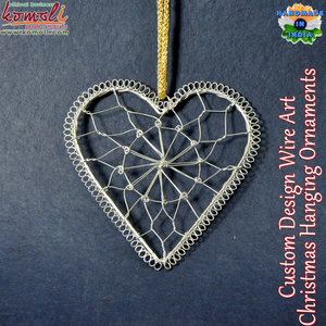 Adornos de Navidad hechos a mano con diseño de alambre, adornos de metal - Product Image 5