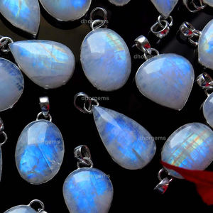 จี้มูนสโตนสีเงิน925ชั่วร้ายสีรุ้งมูนสโตนอัญมณีเมดูซ่าความสูง40มม. - Product Image 4