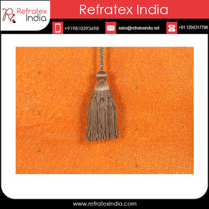 Llavero amarillo con borlas de buena calidad, fabricación de borlas de larga duración de la India - Product Image 3