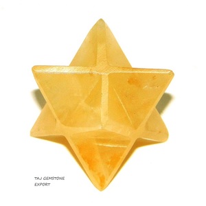 ดาวเมอร์กะบะทรงดาว8จุดหินธรรมชาติบำบัดสีเหลืองหินอเวนจูรีน - Product Image 1