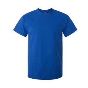 Camiseta de manga corta con cuello redondo de alta calidad orientada a la exportación, precio al por mayor, camiseta de rendimiento deportivo de algodón de Color sólido para hombres, transpirable - Product Image 2