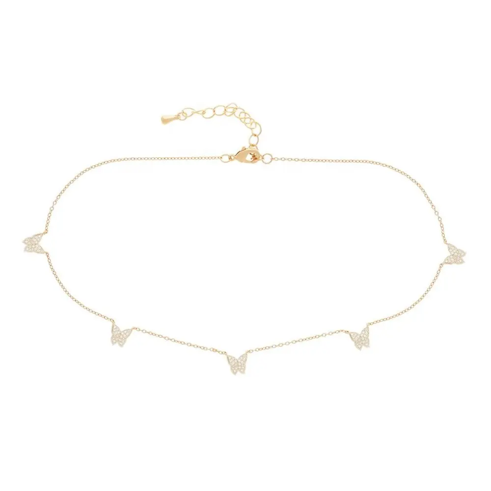 LOZRUNVE-collar personalizable con forma de mariposa para mujer, joyería de plata 925, Gargantilla