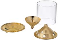 Lampe décorative artisanale en laiton, bougie votive écologique parfumée à la rose, longue durée de combustion, taille moyenne, pour Diwali, Noël, la maison