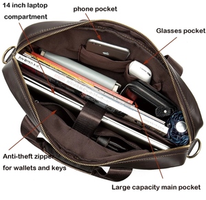 Nouvelle Mode en cuir sac de messager documents épaule en cuir porte-documents hommes Offre Spéciale classique hommes ordinateur portable sac cartable - Product Image 6