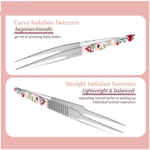 Pinzas para pestañas, belleza profesionales y suministros de 2022 para extensiones de pestañas, pinzas de volumen para pestañas - Product Image 5