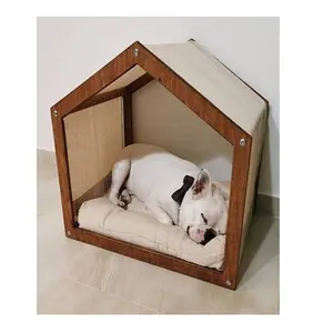 Perrera de madera para perros para decoración de jardín, forma y tamaño personalizados, casa para perros transportadora de mascotas a un precio aceptable