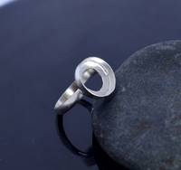 Topseller: Heiß begehrter Peace Bezel Cup Ring aus Sterlingsilber, 15 mm, massiver Fassungsring, Rohling für Hochzeiten, reiner Feinschmuck – Ihr Lieferant