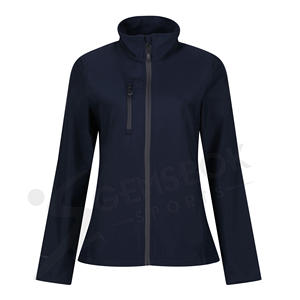 แจ็กเก็ตผู้หญิงสำหรับเดินคอปกสูง,เสื้อแจ็กเก็ตผ้าซอฟต์เชลล์น้ำหนักเบาระบายอากาศได้ดีกันลมสำหรับกิจกรรมกลางแจ้ง - Product Image 4