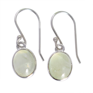 Prehnite พลอยอินเทรนด์ตะขอต่างหูมาใหม่925เงินสเตอร์ลิงเครื่องประดับที่เรียบง่ายผู้ผลิตเครื่องประดับปรับ - Product Image 1