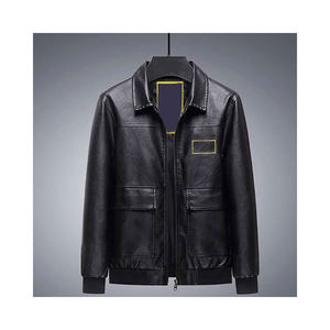 2021 New Style <b>Drop</b> Shipping Genuine Leather Winter Fur Lining Men's Motorcycle Jacket Soft Windproof High Quality Highly - Product Image 6