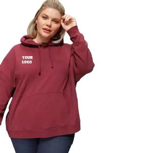 Women's Custom Printed <b>Hoodie</b> Solid Color Casual Sweatshirt with Loose Boxy Fit Plus Size Autumn Winter Pullover Tops <b>for</b> Female - Product Image 1