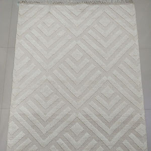 Vente en gros 100% coton tapis bohème moelleux Shaggy noué à la main anti-dérapant indien brodé chambre tapis de sol Jacquard Machine - Product Image 4