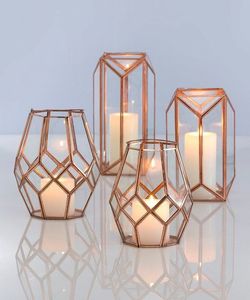 Portavelas de Metal de Hierro Ecológico de Estilo Moderno con Forma Geométrica Personalizada para Decoraciones Colgantes de Boda y Navidad - Product Image 5