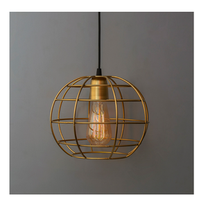 Antique Gold <b>Wire</b> Wrapped Ceiling Pendant <b>Light</b> Modern Design Iron Decorative Metal Hanging <b>Lights</b> on Sale - Product Image 1