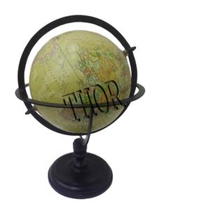 Decoración de mesa de plástico con globo terráqueo giratorio multicolor de estilo moderno con base de madera negra para productos de geografía para el hogar y la Oficina - Product Image 4