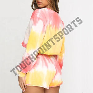 Ensembles à capuche pour femmes et Shorts de sport, vente en gros, vêtements personnalisés 100% coton - Product Image 2