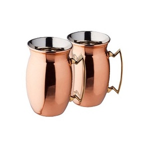 Juego de 4 Tazas de Cobre para Beber Agua, Tazas de Té de Cobre con Asa de Latón de Diseño, en Venta - Product Image 6