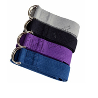 Sangle de yoga en coton biologique naturel écologique, résistante et extensible, avec logo personnalisé, pour renforcer les muscles des jambes