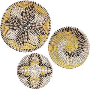 Whism — panier mural en tissu imprimé jonc de mer, style boho, pour décoration, fait à la main - Product Image 2