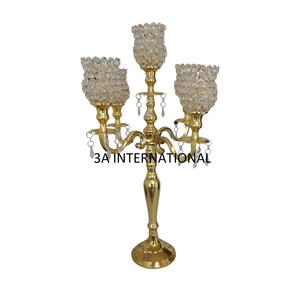 Candelabre en cristal de mariage royal en gros, support de bougie pour les fêtes de luxe, décoration de sol, centre de table - Product Image 3