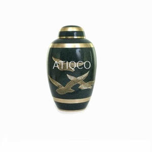 Flying Eagle Urne funéraire en métal en laiton massif Meilleur prix de vente Pot funéraire standard en laiton de fer unique attrayant et élégant - Product Image 2