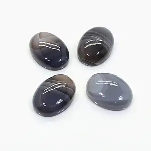 4 Pcs Botswana Agate 18x13mm Oval Cabochon 48.80 Cts Loose Gemstone for Jewelry