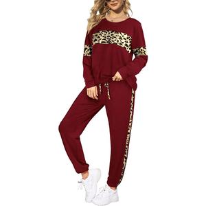 MS 2 Piece Sweatsuits Outfits for Women <b>Crewneck</b> Color Block Striped Pants Sets with Pockets - Product Image 5