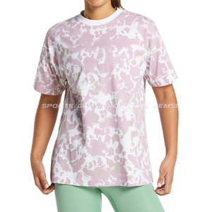 Camiseta gráfica de camuflaje de alta calidad para mujer, ropa cómoda y ligera ecológica de alto rendimiento al por mayor - Product Image 1