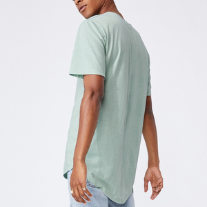 T-shirt col V noir en coton 100% léger, doux, personnalisable, impression sur mesure, vente en gros OEM pour hommes. - Product Image 5