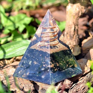 Pyramide Orgone en Orgonite noire, cristal Tourmaline, Chakra pour un équilibre, générateur d'énergie, dispositif de Protection contre les EMF - Product Image 5