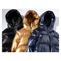 Veste bomber unisexe en tissu polyester/coton brillant de style décontracté OEM, col montant en laine, fermeture éclair, vente en gros, veste d'hiver
