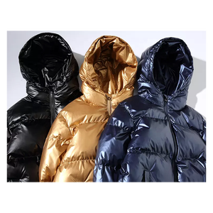 เสื้อแจ็คเก็ตพัฟเฟอร์ผู้ชายผ้าโพลีเอสเตอร์แบบมันเงา สไตล์แฟชั่น OEM ผลิตตามสั่ง ขายส่งเสื้อแจ็คเก็ตฤดูหนาว - Product Image 6